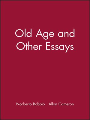 cover image of Old Age and Other Essays